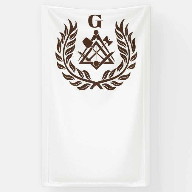 Freimaurersymbol Banner (Vertikal)