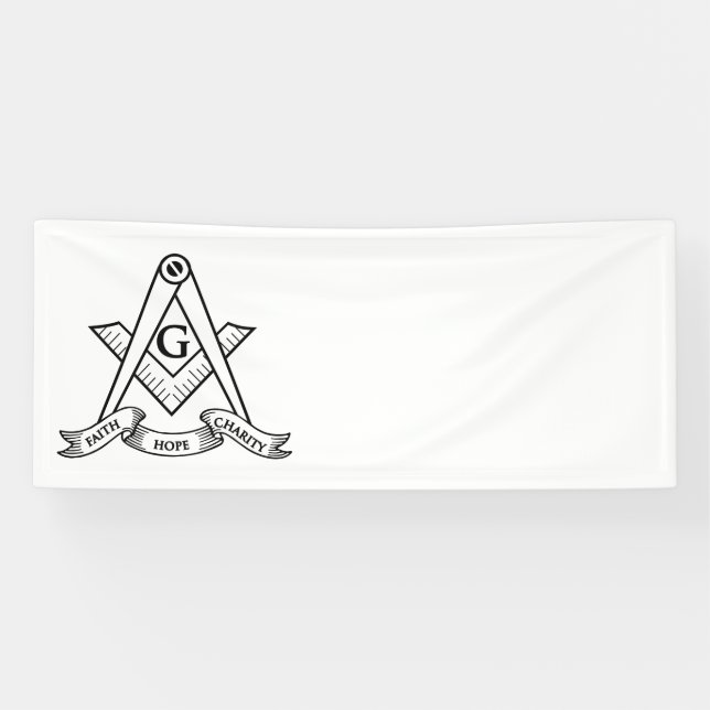 Freimaurersymbol Banner (Horizontal)
