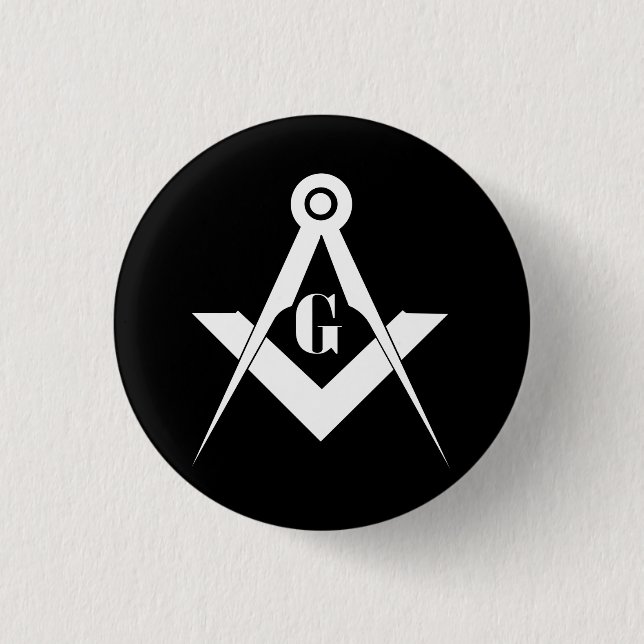 Freimaurersymbol Button (Vorderseite)