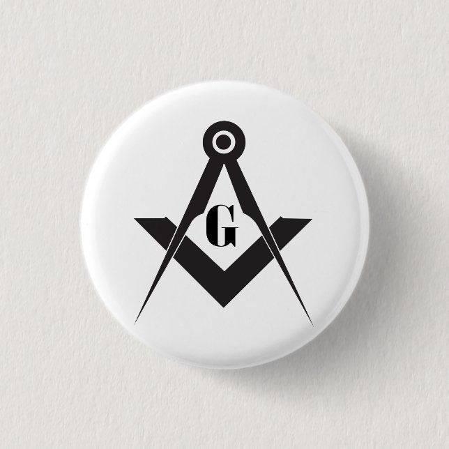 Freimaurersymbol Button (Vorderseite)