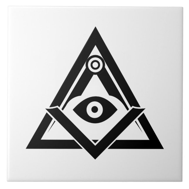 Freimaurersymbol Fliese (Vorderseite)