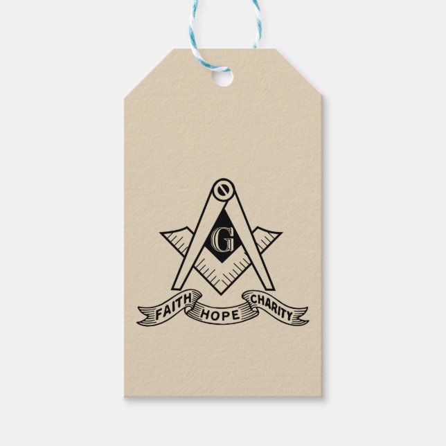 Freimaurersymbol Geschenkanhänger (Vorderseite)