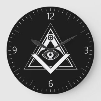Freimaurersymbol Große Wanduhr