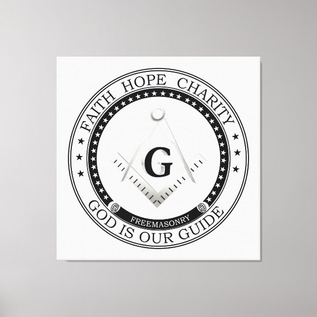 Freimaurersymbol Leinwanddruck (Vorderseite)