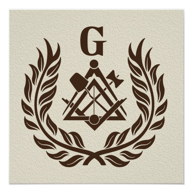 Freimaurersymbol Poster (Vorderseite)
