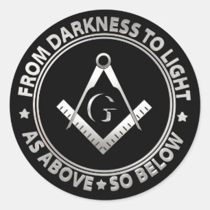 Freimaurersymbol Runder Aufkleber