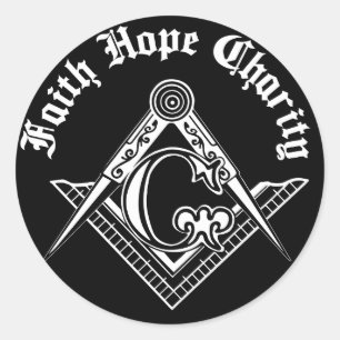 Freimaurersymbol Runder Aufkleber