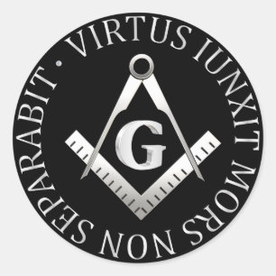 Freimaurersymbol Runder Aufkleber