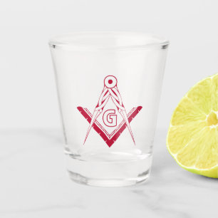 Freimaurersymbol Schnapsglas
