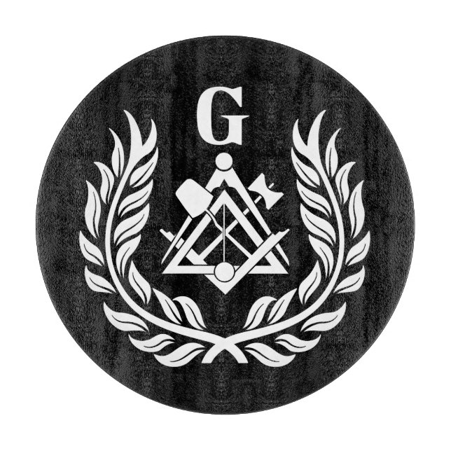 Freimaurersymbol Schneidebrett (Vorderseite)