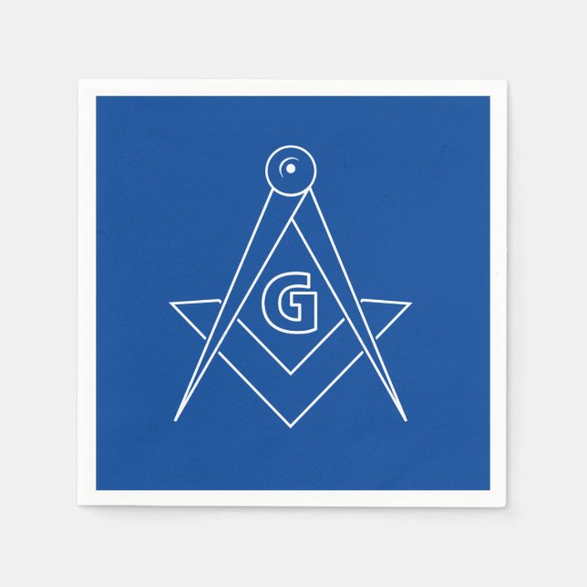 Freimaurersymbol Serviette (Vorderseite)