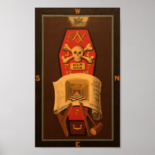Freimaurerverfolgenbrett - Vorlagenmaurer 2 Poster