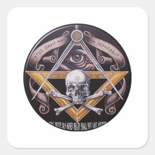 Freimaurervorzug Quadratischer Aufkleber