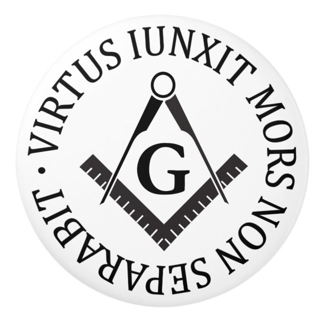 Freimaurerzeichen Keramikknauf (Vorderseite)