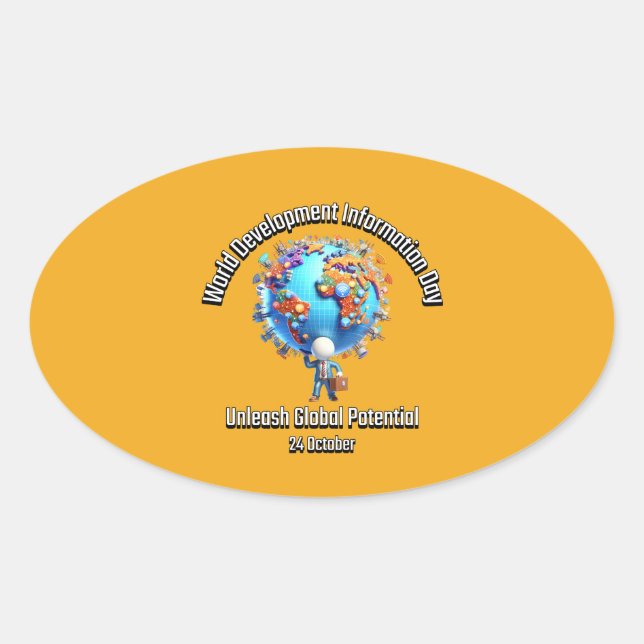 Freisetzung des globalen Potenzials 24 Oktober Ovaler Aufkleber (Vorderseite)