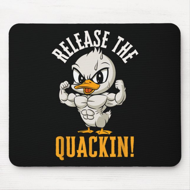 Freisetzung von Quackin Funny Duck Gym Weightlift  Mousepad (Vorne)