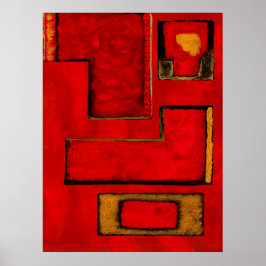 Freistehende Abstrakte geometrische Kunstmalerei Poster