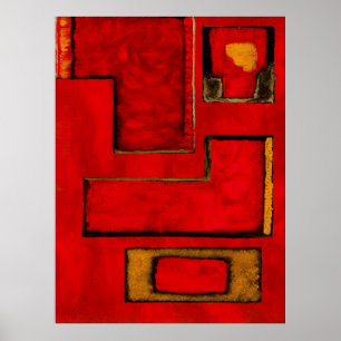 Freistehende Abstrakte geometrische Kunstmalerei Poster