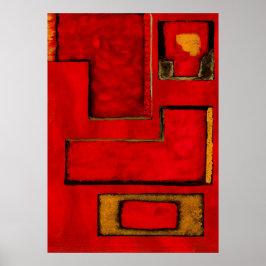 Freistehende Abstrakte geometrische Kunstmalerei Poster