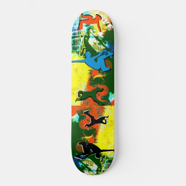 Freistil-Bruch-Tanzgraffiti-angesagter Skateboard (Vorderseite)