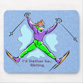 Freistil-Skifahrer Mousepad
