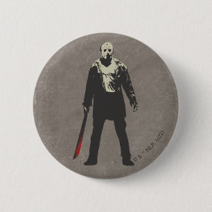 Freitag, den 13. Jason Voorhees Character Art Button