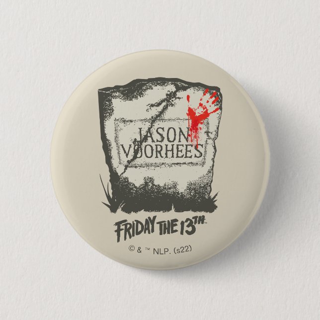 Freitag, den 13. | Jason Voorhees Headstone Button (Vorderseite)