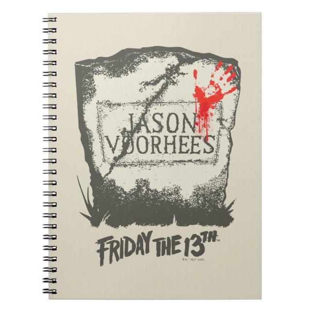 Freitag, den 13. | Jason Voorhees Headstone Notizblock (Vorderseite)