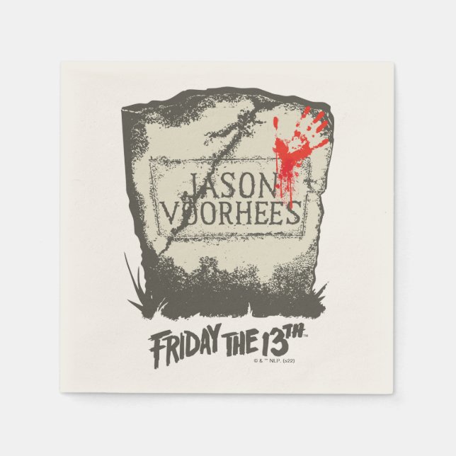 Freitag, den 13. | Jason Voorhees Headstone Serviette (Vorderseite)