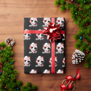 Freitag, den 13. Paint Spritzer Hockey Mask Geschenkpapier