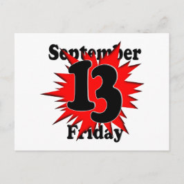 Freitag, den 13. postkarte