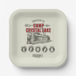Freitag, den 13.   Willkommen im Camp Crystal Lake Pappteller
