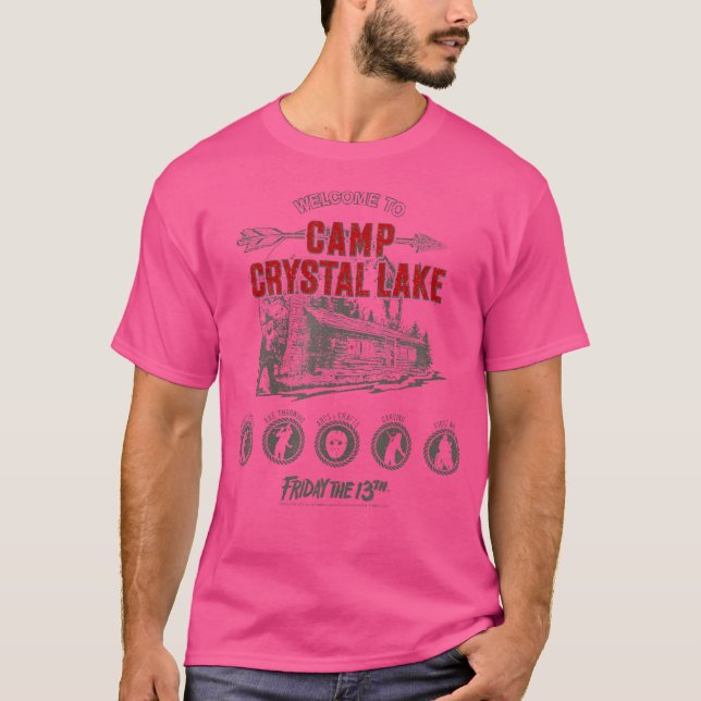 Freitag Die 13. Camp Kristallsee Aktivitäten T-Shirt (Vorderseite)