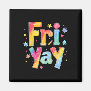 Freitag Yay Glücklicher Freitag Lustiges Wochenend Magnet