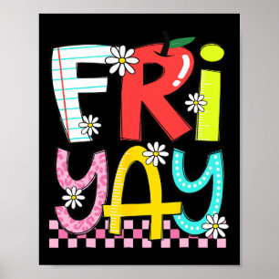 Freitag Yay Glücklicher Freitag Lustiges Wochenend Poster