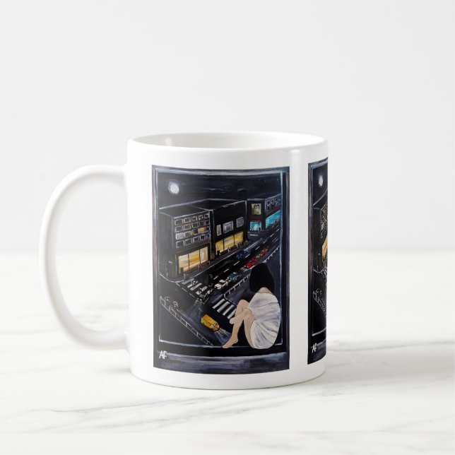 Freitagabendmalerei von Alfred Fox  Kaffeetasse (Links)
