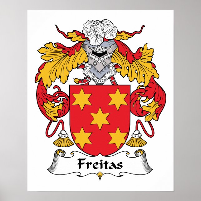 Freitas Familienwappen Poster (Vorne)