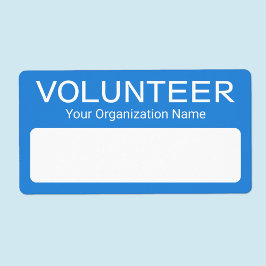 Freiwillige Adhesive Name Abzeichen Personalisiert