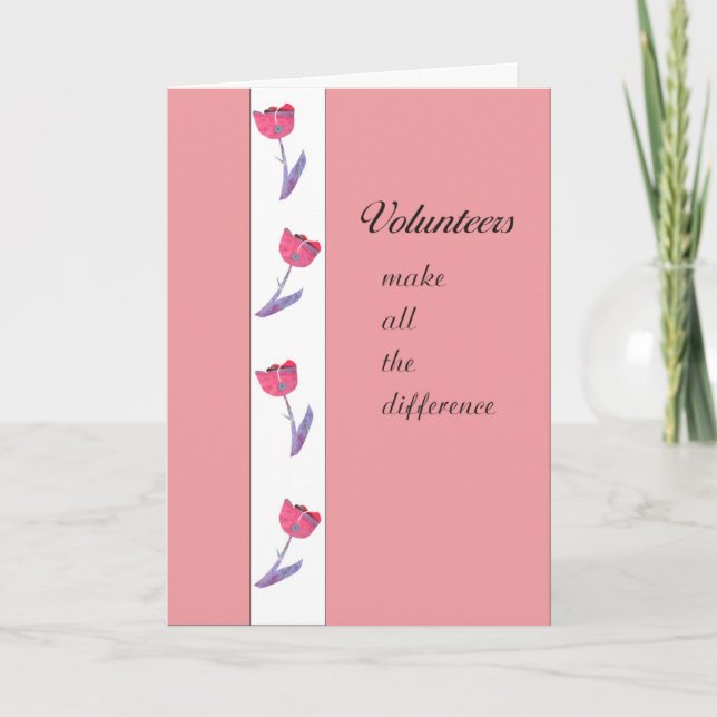Freiwillige Anerkennungs-Karte Dankeskarte (Vorderseite)