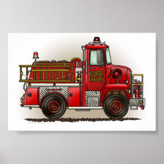 Freiwillige Feuerwehrfahrzeuge Poster