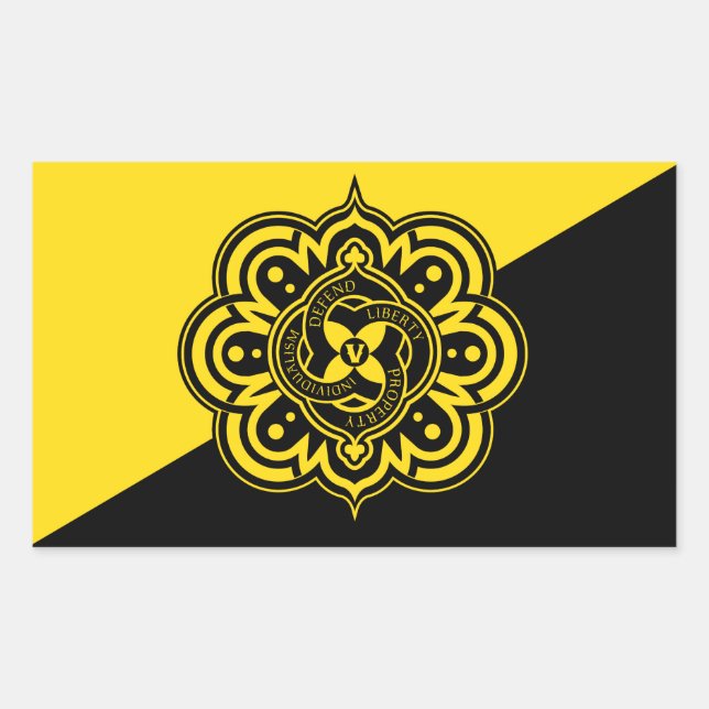 Freiwillige Flag-Aufkleber Rechteckiger Aufkleber (Vorderseite)