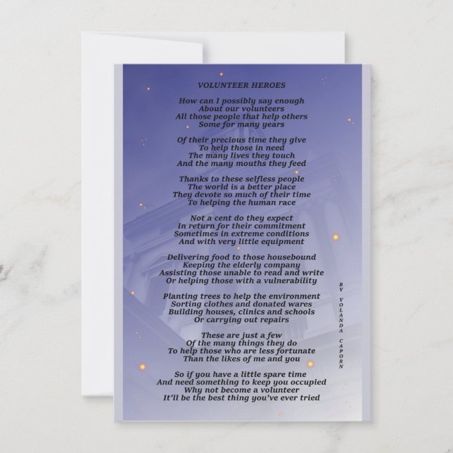 Freiwillige Helden-Flachkarte (Vorderseite)