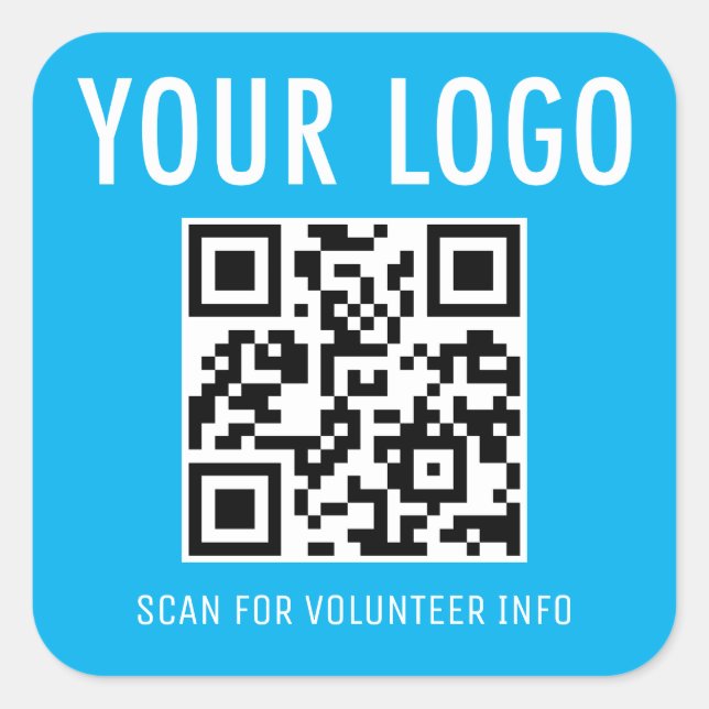 Freiwillige QR-Code-Aufkleber für benutzerdefinier Quadratischer Aufkleber (Vorderseite)
