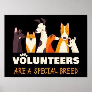 Freiwillige sind ein spezieller Hunderettungshelfe Poster