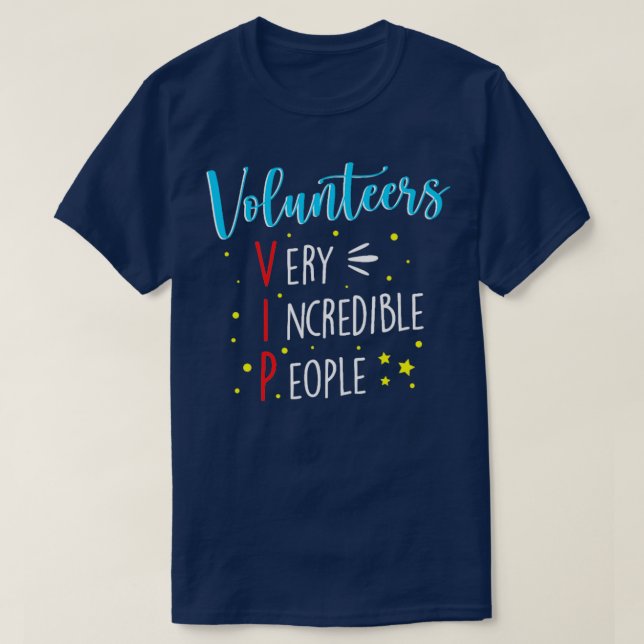 Freiwillige VIP Freiwillige Wohltätigkeit T-Shirt (Design vorne)