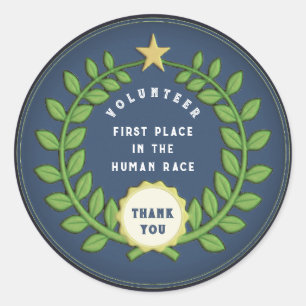 Freiwillige Wertschätzung Klassischer Rundaufklebe Runder Aufkleber