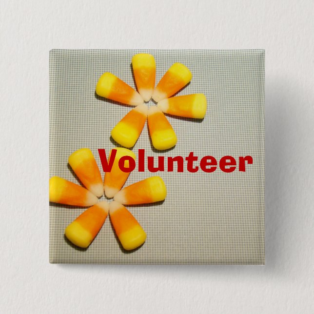 Freiwilligen-Knöpfe benutzerdefiniert Candy Corn K Button (Vorderseite)