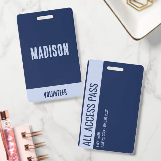 Freiwilligen-Name All Access Pass Veranstaltung na Ausweis