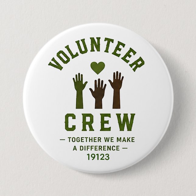 ❤️ Freiwilligen-Team Gemeinschaftsdienst ❤️ Button (Vorderseite)