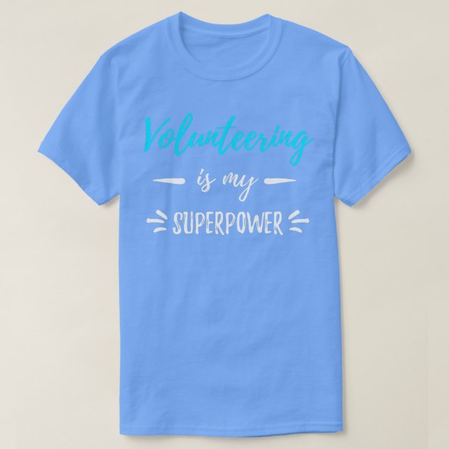 Freiwilligentätigkeit ist meine Supermacht Funny V T-Shirt (Design vorne)